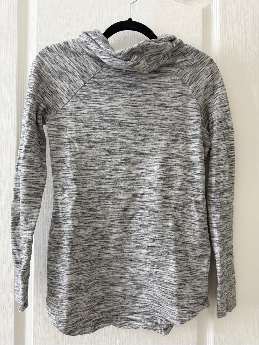 Mossimo Supply Co. Heathered Light Gray Hooded Pullover